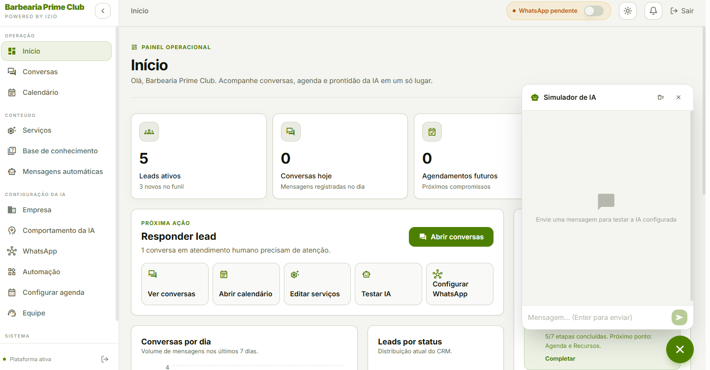 IZIO — atendimento WhatsApp