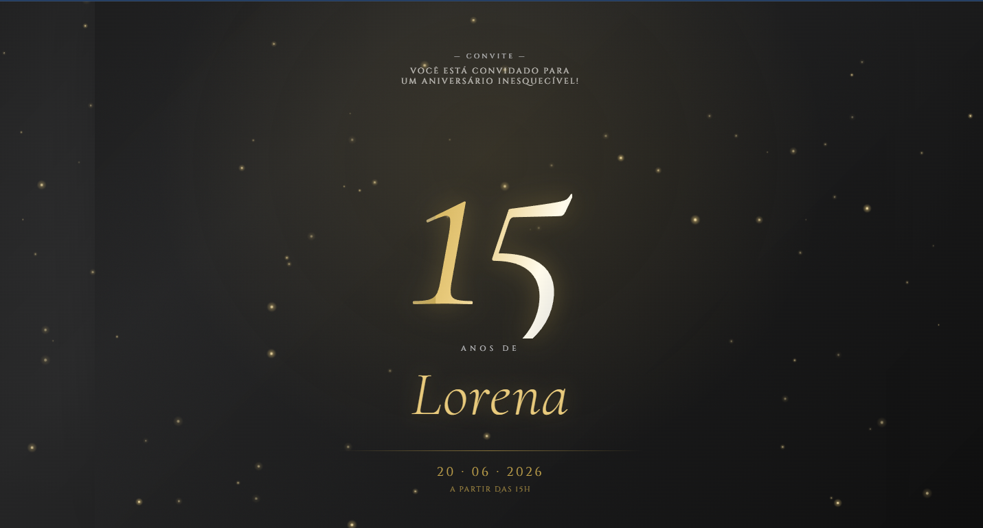 Convite Lorena 15 anos